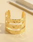 Fashion Gold Metal Geometric Irregular Bump Open Bracelet