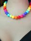 Fashion Mixed Color Resin Colorful Beaded Necklace