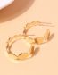 Fashion Gold Hexagon Panel Hoop Earrings