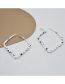 Fashion White Alloy Geometric Square Painted Earrings