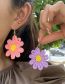 Fashion Green Rattan Flower Earrings