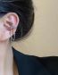 Fashion 3# Alloy Diamond Bowknot Tassel Ear Clip Earrings