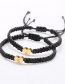 Fashion A Alloy Wire Braided Heart 26 Letter Bracelet