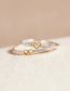 Fashion 8# Alloy Diamond Heart Figure 8 Ring