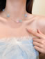 Fashion Necklace - Color - Blue Acrylic Flower Necklace