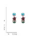 Fashion A Pair Of Flower Earrings Alloy Color Drip Flower Earrings