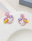 Fashion A Pair Of Bunny Stud Earrings Alloy Heart Rabbit Flower Earrings