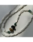 Fashion Silver Geometric Bamboo Beaded Necklace