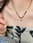 Fashion Silver Geometric Beaded Lock Necklace