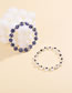 Fashion Blue And White Set Of 2 Resin Eye Beaded Bracelets