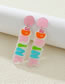 Fashion Color Acrylic Letter Earrings
