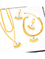 Fashion Necklace + Earrings Titanium Shell Eye Earrings Necklace Set