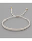 Fashion White Bead Woven Geometric Bracelet