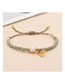 Fashion 2# Colorful Rice Bead Beaded Pearl Leaf Bracelet