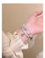 Fashion Bracelet - Blue Alloy Geometric Beaded Flower Bracelet