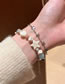 Fashion Bracelet - Color Double Layer Alloy Geometric Beaded Pentagram Bracelet