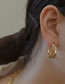 Fashion Silver Metal Irregular Half Circle C-shaped Earrings