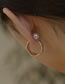 Fashion Gold Metal Irregular Half Circle C-shaped Earrings