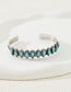 Fashion Silver Geometric Teardrop Turquoise Bracelet