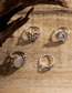 Fashion Silver Alloy Geometric Butterfly Sun Ring Set