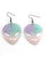 Fashion Gradient Alien (silver Hook) Resin Ombre Alien Drop Earrings