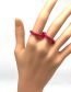 Fashion Rose Red Silicone Geometric Round Ring