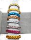 Fashion Gold And Silver Braided Silicone Tube Bracelet