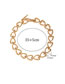 Fashion Casting Heart Handmade Link Bracelet - Gold Gold-plated Titanium Steel Openwork Heart Bracelet