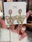 Fashion Silver Copper And Diamond-set Pearl Butterfly Earrings