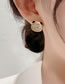 Fashion Gold Alloy And Diamond Mother-of-pearl Bear Earrings