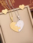 Fashion 9# Titanium Puzzle Heart Necklace