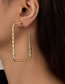Fashion Gold Alloy Square Ear Clip Earrings
