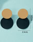 Fashion Black-brown Round Painted Contrasting Color Round Ear Clips