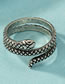 Fashion Snake Head Alloy Lacquer Engraved Snake Head Open Ring
