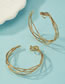 Fashion Gold Alloy Twist Line Wrapped Ear Clip Earrings