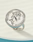 Fashion Silver Alloy Round Coin Ring