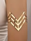 Fashion Gold Metal Geometric Triangle Glossy Cuff Bracelet