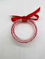 Fashion Red Silicone rice beads three-layer bowknot children's bracelet