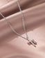 Fashion Silver Copper Inlaid Zirconia Cross Necklace