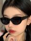 Fashion Solid White Gray Flakes Pc Oval Small Frame Sunglasses