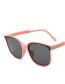 Fashion Solid White Gray Flakes Pc Large Frame Sunglasses