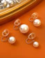 Fashion 15# Geometric Diamond And Pearl Stud Earrings