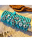 Fashion Butterfly Alloy Geometric Turquoise Beaded Butterfly Bracelet