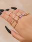 Fashion Gold Alloy Diamond Geometric Twist Ring Set