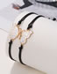 Fashion White K Alloy Drip Oil Butterfly Bracelet Set
