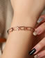 Fashion Rose Gold Alloy Geometric U-chain Bracelet
