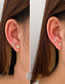 Fashion 3# Alloy Diamond Herringbone Earrings Set