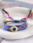 Fashion Color 3 Alloy Eye Woven Pattern Tassel Bracelet