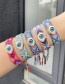 Fashion Color 2 Alloy Eye Woven Pattern Tassel Bracelet