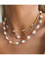 Fashion 2# Multicolored Rice Bead Beaded Pearl Necklace